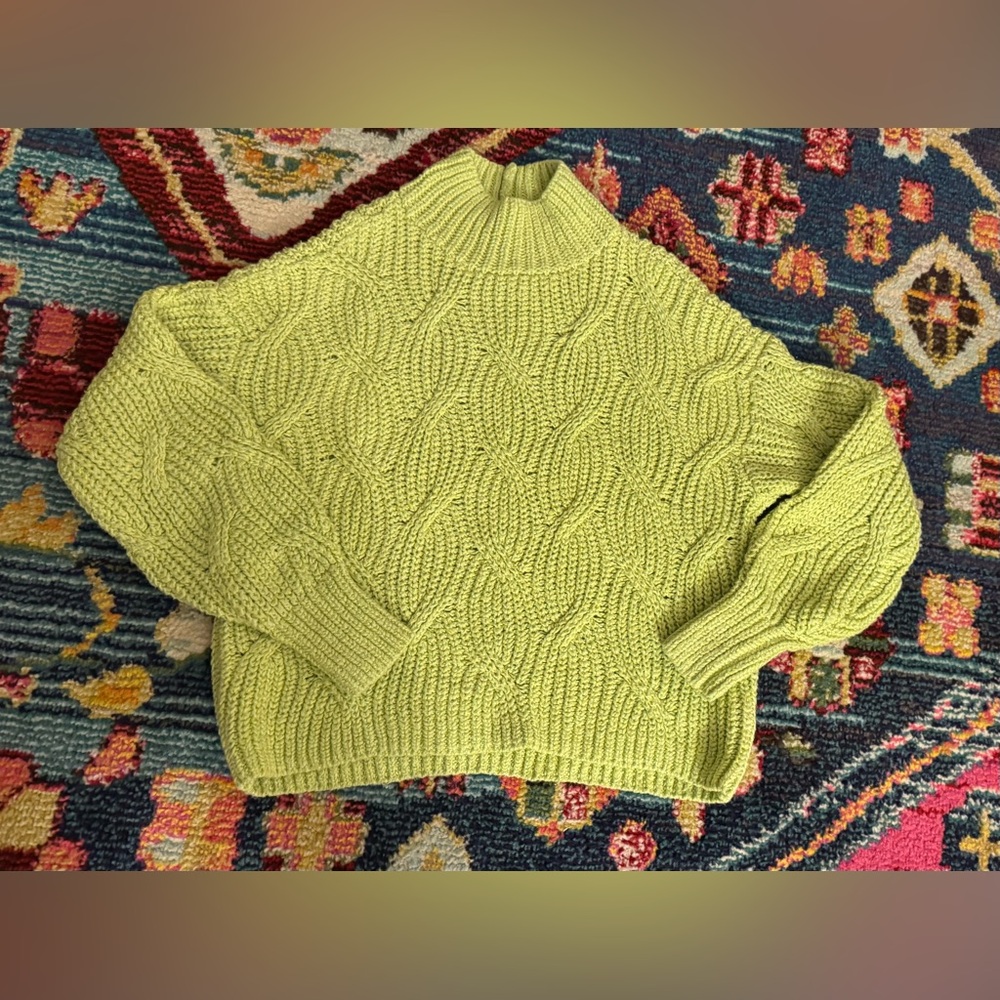 American Eagle Lime green crop sweater - XS